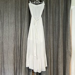 MAXI TIERED TUBE DRESS WITH ELASTIC WAIST